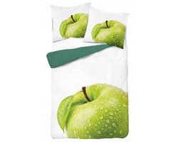 3D Satijn Dekbedovertrek Set 160x200 Appels - Zacht & Antiallergisch