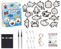 3D Schuim Schilderset - Creatieve Kunstkit - Artistieke Groei - Verhoogde Textuur Ontwerpen - 12 Kleuren - Zilver