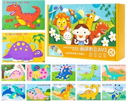 3D Schuim Stickers - Kinderspeelgoed Knutselset - Creatieve Ontwikkeling - Zelfklevend Rommelvrij - 12 Stuks - D