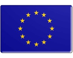 3D Sticker Vlag - Europese Vlag Decoratie - Voertuig Personaliseren - Weerbestendige Vinyl Kwaliteit - 9x5cm