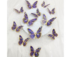 3D vlinder muursticker - decoratie - set van 12 - PVC