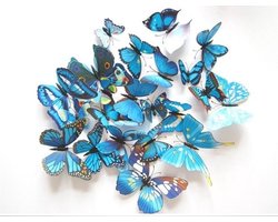 3D vlinders | Mix blauw