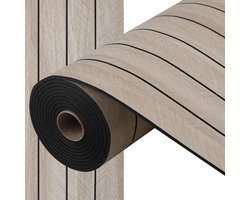 3D-wandpaneel, decoratief wandpaneel, zelfklevend, houtlook, houten lattenbehang op rol, 300 x 60 cm
