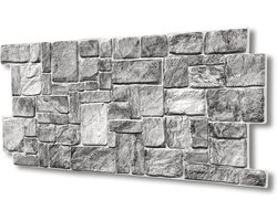 3D Wandpanelen - Decoratieve Panelen - Muur Decoratie - Realistische Steenlook - 4.77 m² - Donker Steen