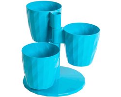 3in1 bloempotten turkoois en kruidenpotten turquoise blauwe cactuspotten