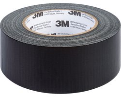 3M Ducttape - Zwart - Als je het niet kan maken met duct tape, dan gebruik je te weinig duct tape! - Afmetingen: 50 x 5 cm - Veelzijdig in gebruik - Weerbestendig - Geschikt voor binnen en buiten