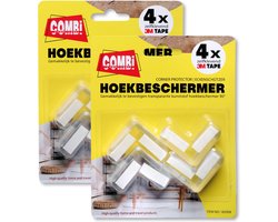 3M Zelfklevende hoekbeschermer 8 stuks Combi-Label hoekbeschermer transparant - Kinderbeveiliging - Kind - Baby - Tafelhoek Beschermers - Beschermhoeken - Veiligheid Baby Peuter en Kind - Zelfklevende tafelhoek beschermers -  Tafelhoekjes bescherming