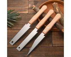 3stucks kleine handzagen voor houtbewerking, 30,8 cm flexibel zaagblad, trekzaag voor knutselen, hobby's en doe-het-zelfprojecten, antislip houten handgreep, tuinsnoei, scherp en licht gereedschap voor houtbewerking