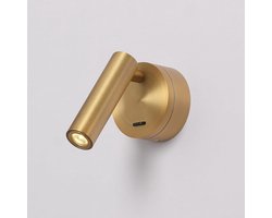 3W 3000K LED-wandlamp voor binnengebruik, nachtlampje met verstelbare schakelaar, geschikt voor slaapkamers, woonkamers en hotels. Gemaakt van aluminium, geel.