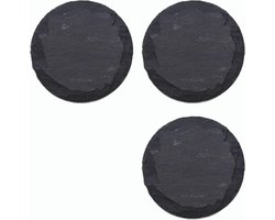 3x leisteen borden I rond I 15x0,5 cm I sushi bord stenen bord leisteen bordenset leisteen serveerborden smal kaarsbord