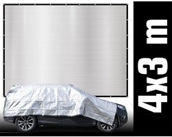 3x4 m Schaduwnet Auto - Aluminium Net Reflecterende Zonnezeil Thermozeil Zonnescherm Hond Camper