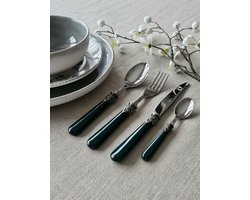 4-delig, Bestekset, voor 1 persoon, Groen (mat), voor het diner, EME Napoleon