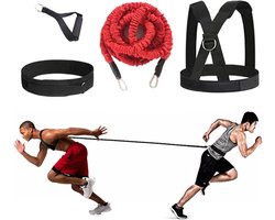 4-delige Bungee Trekkoord Weerstand Set | Solo ldeal Partner | Taekwondo Hockey Tennis Voetbal Basketbal | Zijscherm Beweging Sprint Oversnelheid