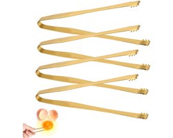 4-delige eierschaalverwijderingsstaaf, 15,2 cm getand ontwerp, roestvrij staal, multifunctioneel keukengereedschap voor het koken van voedsel en banketbakkers (goud)