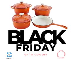 4-delige Gietijzeren Pannenset – Oranje - Noorafshan (NA) – Emaille Non-Stick Kookset – Geschikt voor Gas, Inductie & Oven – 20cm, 22cm, 24cm, 26cm