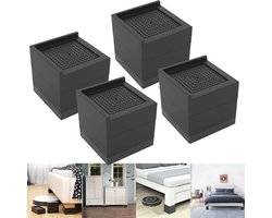 4-delige meubelverhogers – 3-inch meubelpootkussens – bankpootkussens – vloerbeschermers – verhogers – TPU antislipkussens