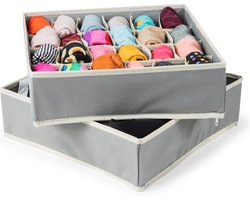 4-delige Ondergoed Organizer Kledingkast - Ladeverdeler - Multifunctionele Lade Bakjes - Opvouwbare Verdeler - Opbergsysteem Met Vakken - Kleding Organizer