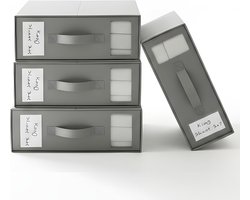 4-delige set - Opvouwbaar - Opbergtas voor lakens - Opbergdoos voor beddengoed - Met transparant venster - Opbergtas voor dekbedovertrek - 38 × 32 × 12 cm