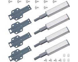 4-delige set push-to-open drukdeuropeners voor kasten - Eenvoudige montage - Stijlvol voor IKEA Besta kast - Handige keukenaccessoires
