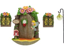 4-delige Super Schattige Feeënhuisje Set – Magische Lichtgevende Boomhanger Decoratie-12x4.5x16.5cm