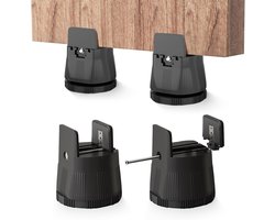 4-delige Verstelbare Meubelverhogen (6-8 cm) Met Schroefklem – Zware Lasten, Geschikt geschikt voor Meubelpoten van 0,1-5 cm Breedte, Ideaal geschikt voor Tafel & Bed