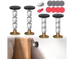 4-delige verstelbare spacers voor meubels - Antikipsysteem voor bed, bank en tafel