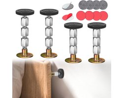 4-delige verstelbare spacers voor meubels - Antikipsysteem voor bed, bank en tafel