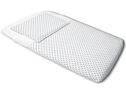 4-delige Wieg Beddengoedset – 100% Katoen – Hoeslaken 83x50 + Dekbedovertrek + Kussensloop + Dekbed – Wit met grijze Stippen motief | Perfect Kado