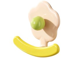 4-delige zelfklevende haken voor kapstokken, kledinghaken voor aan de muur, handdoekhaken, leuke haken, sleutelhangershaken, hoedenhaken, huishoudelijke artikelen, woondecoratie - beige