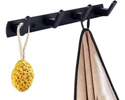 4 Door Hook Coat Bathroom Towel Hooks Wall Mounted Screw in Fixed Door or Robe Hook - Heavy Duty for Wall Hanger - Stainless Steel Holder in Bedroom or Kitchen for Clothes - Hats - Handdoeken