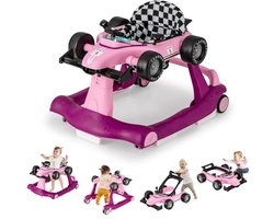 4-in-1 Loopwagen voor Baby's met Verstelbare Zitting, Muziek en Licht, Geschikt voor 6-18 Maanden