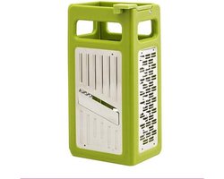 4-in-1 opvouwbare kaasrasp, multifunctionele draagbare groentesnijder, voorzien van 4 verschillende messen, geschikt voor gebruik in de thuiskeuken.