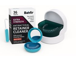 4-in-1 Reinigingsset voor Invisalign & Retainers – Met Ultrasoon Reiniger, Sterke Reinigingstabletten, Aligner Opbergdoos met Spiegel & Verwijdertool