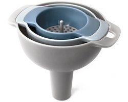 4-in-1 Trechter - 1 Stuks - Jamtrechter - Met Universele 4.6cm Filteren - Keukentrechter - 2.9cm/1.9cm/1.25cm - Keukengereedschap - Voor Brede en Normale Potten - Voor glazen flessen, kruidenpotjes - Kunststof
