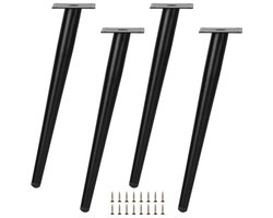 4 in 1 Verstelbare Zwarte Meubelpoten voor Diverse Meubels - 35 cm Hoogte