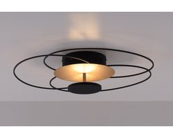 4 jaar garantie op LED - Highlight Fiore plafondlamp - ingebouwde dimmer 3 standen - LED geïntegreerd - goud zwart