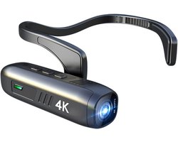 4 K 30 FPS Hoofd Gemonteerde Camera Draagbare WiFi Video Camera Camcorder Webcam 120 ° Groothoek, Lens Anti-shake, Ingebouwde Batterij, APP Controle voor Vlog Video Opname