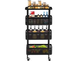 4 Laags Slanke Rollwagen Opbergwagen 40*15*89.5cm Opbergtrolley Mobiele Opslag Rekken Organizer Voor Keuken Slaapkamer