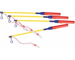 4 lampionstokjes met lichtje - Sint Maarten lampion stokjes