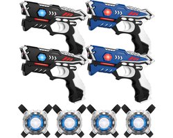 4 Laserguns + 4 Vesten - KidsTag Lasergame set met 4 laserpistolen voor kinderen