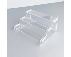 4 Niveaus Transparante Display Stands- Plastic Organisators voor Figuren- Cupcake-Dessert-Standaard voor Organiseren en Decoratie