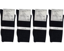 4 Paar Merino Sokken - Merino Wollen Sokken - Maat 39-42 - Naadloos - Zwart - Merino Wol - Dames en Heren - Merino Wollen Kousen - Zacht