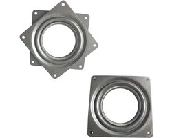 4-pack, 3-inch 360 graden draaibare displaystandaard accessoires, stalen kogellagers, draaibare lade, stevig en duurzaam, geschikt voor tafels en kasten - zilver - 3inch