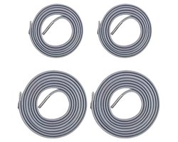 4-pack universele elastische vervangingskoorden, vervangingskoorden voor relaxfauteuils, peeskoorden, elastische stoelriemen, 2 lange en 2 korte, geschikt voor opvouwbare relaxfauteuils, loungestoelen en banken (Zilvergrijs)