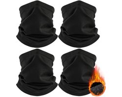 4 Pack Winter Neck Warmer voor Koude Activiteiten - Winddichte Fleece Sjaal voor Mannen en Vrouwen