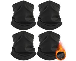4 Pack Winter Neck Warmer voor Koude Activiteiten - Winddichte Fleece Sjaal voor Mannen en Vrouwen