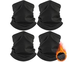 4 Pack Winter Neck Warmer voor Koude Activiteiten - Winddichte Fleece Sjaal voor Mannen en Vrouwen
