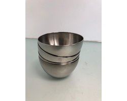 4 schaaltjes rvs klein