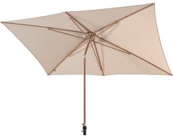 4 Seasons Azzurro stokparasol 200 x 300 cm frame woodlook - doek sand