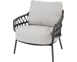 4 Seasons Calpi lage lounge dining stoel - antraciet